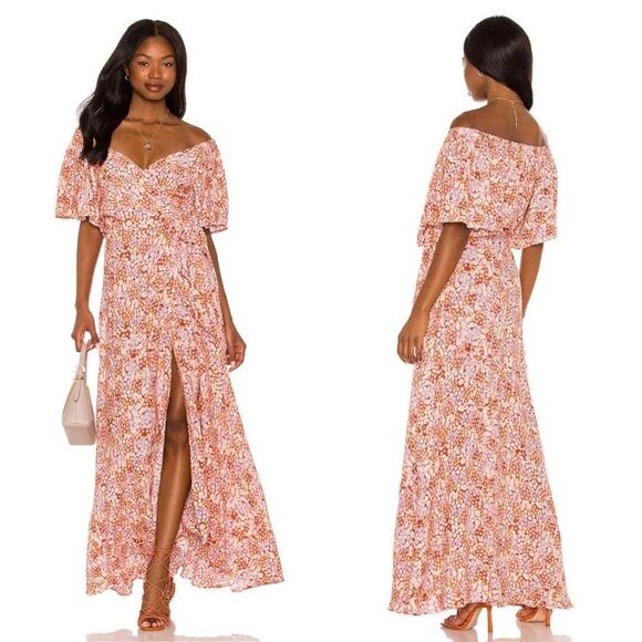 L*Space Anthropologie Panama Floral Cover up Wrap Maxi Dress Small - Picture 1 of 8